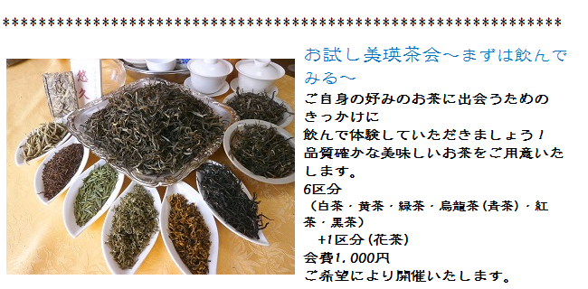 お試し美瑛茶会